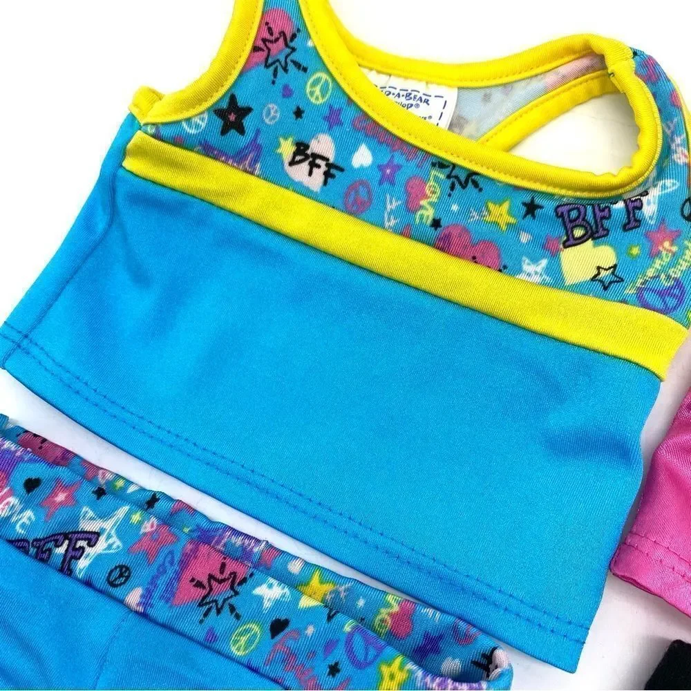 Build A Bear Slumber Party Pajamas and Workout Outfit
